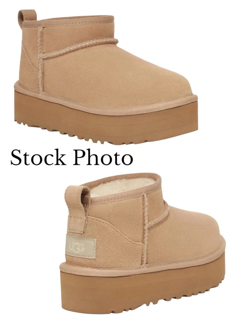 UGG Big Kids' Classic Ultra Mini Platform Boots - Sand